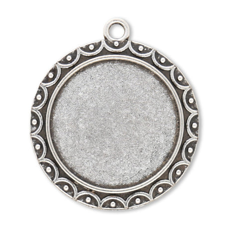 Anhänger für Cabochon, Farbe Antiksilber - PerlineBeads SA