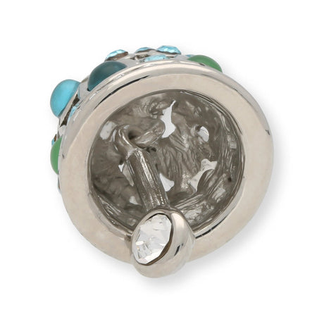 Anhänger “Glocke" - Farbe Silber/Blau/Grün - PerlineBeads SA