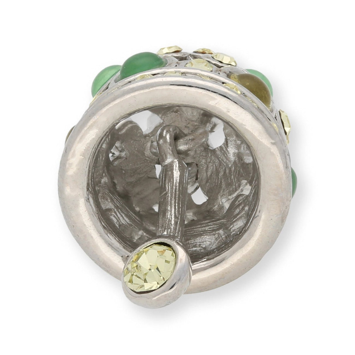 Anhänger “Glocke" - Farbe Silber/Gelb/Grün - PerlineBeads SA