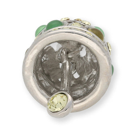 Anhänger “Glocke" - Farbe Silber/Gelb/Grün - PerlineBeads SA