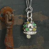 Anhänger “Glocke" - Farbe Silber/Gelb/Grün - PerlineBeads SA