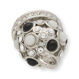 Anhänger “Glocke" - Farbe Silber/Schwarz/Weiss - PerlineBeads SA