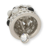 Anhänger “Glocke" - Farbe Silber/Schwarz/Weiss - PerlineBeads SA