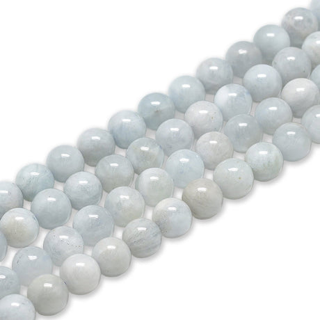 Aquamarin Perlen rund - 8 mm - PerlineBeads SA