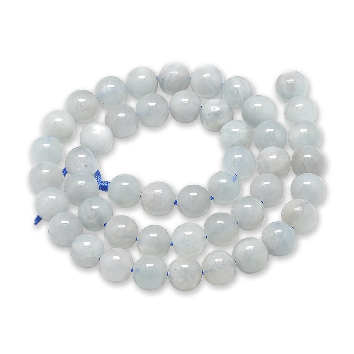 Aquamarin Perlen rund - 8 mm - PerlineBeads SA