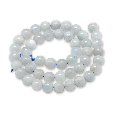 Aquamarin Perlen rund - 8 mm - PerlineBeads SA