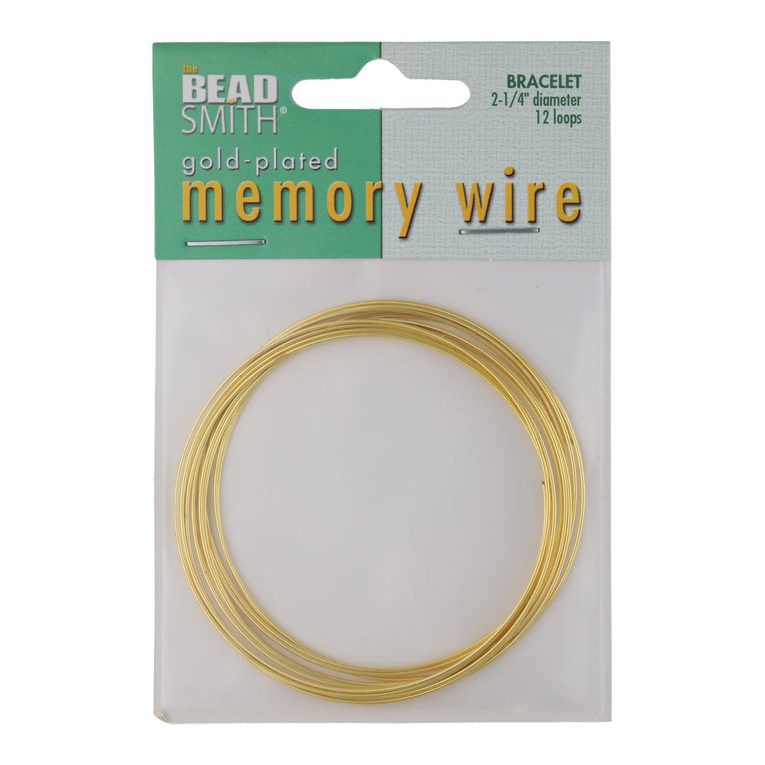 Armband – Memory Wire - 57,15 mm – Gold (12 Umdrehungen) - PerlineBeads