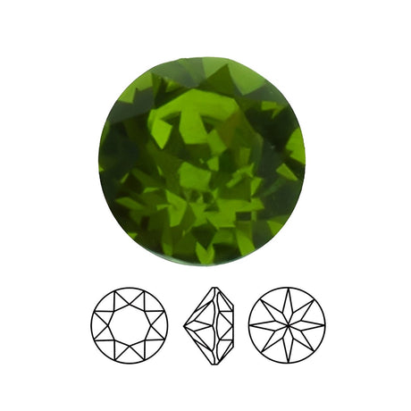 AURORA A1088 Chaton 24ss/5.5 mm - Olivine (5 Stk.) - PerlineBeads SA