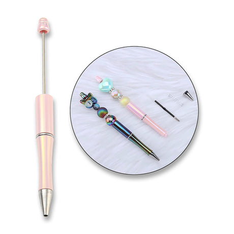 Bastel-Kugelschreiber befüllbar • UV-Beschichtung • Pink • 150mm - PerlineBeads SA