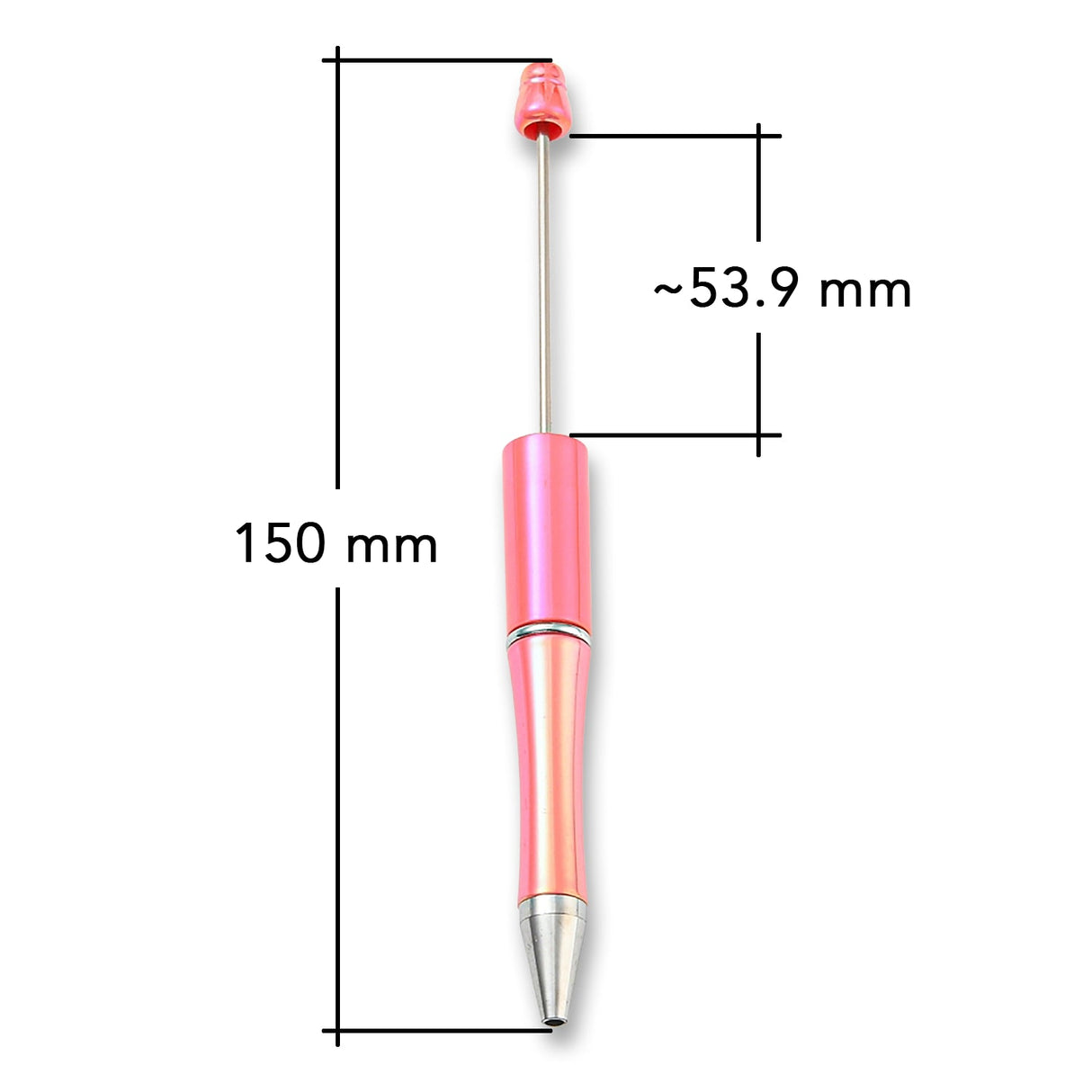 Bastel-Kugelschreiber befüllbar • UV-Beschichtung • Salmon • 150mm - PerlineBeads SA