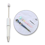 Bastel-Kugelschreiber befüllbar • UV-Beschichtung • White Smoke • 150mm - PerlineBeads SA