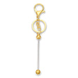 Bastel-Schlüsselanhänger Stab • befüllbar • Farbe Gold • 15.5cm - PerlineBeads SA