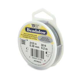 Beadalon Schmuckdraht 19 Fäden (0.38 mm) - Satin Silver (9.2 m) - PerlineBeads SA
