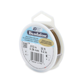 Beadalon Schmuckdraht 49 Fäden (0.38 mm) - Antique Satin Brass - PerlineBeads SA
