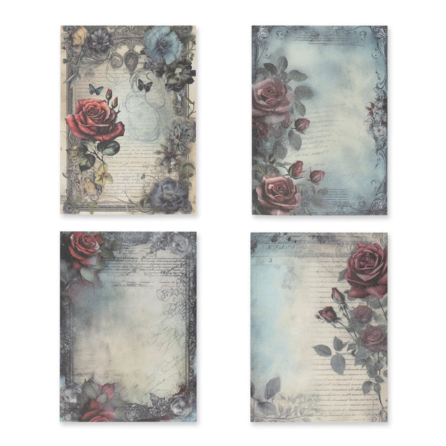 Bedrucktes Scrapbooking Papier | „Baroque Garden“ | 30 - teiliges Set - PerlineBeads SA