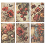 Bedrucktes Scrapbooking Papier | „Brilliant Flower“ | 30 - teiliges Set - PerlineBeads SA