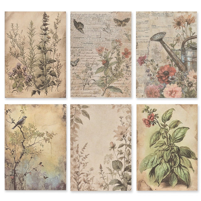 Bedrucktes Scrapbooking Papier | „Musa Paradise“ | 30 - teiliges Set - PerlineBeads SA