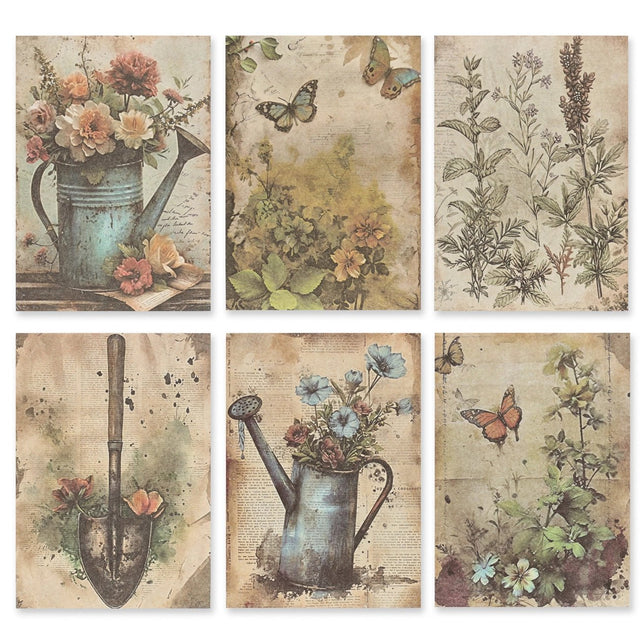 Bedrucktes Scrapbooking Papier | „Musa Paradise“ | 30 - teiliges Set - PerlineBeads SA