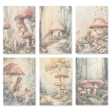 Bedrucktes Scrapbooking Papier | „Mushroom Fairytale“ | 30 - teiliges Set - PerlineBeads SA