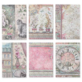 Bedrucktes Scrapbooking Papier | „Vintage Romance“ | 8 - teiliges Set - PerlineBeads SA