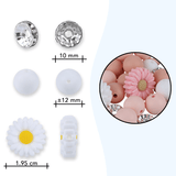Blütenzauber Perlenset – Gänseblümchen, Rosé-Edition, 79-teilig - PerlineBeads SA