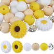 Blütenzauber Perlenset – Gänseblümchen & Sonnenblume, 79-teilig - PerlineBeads SA