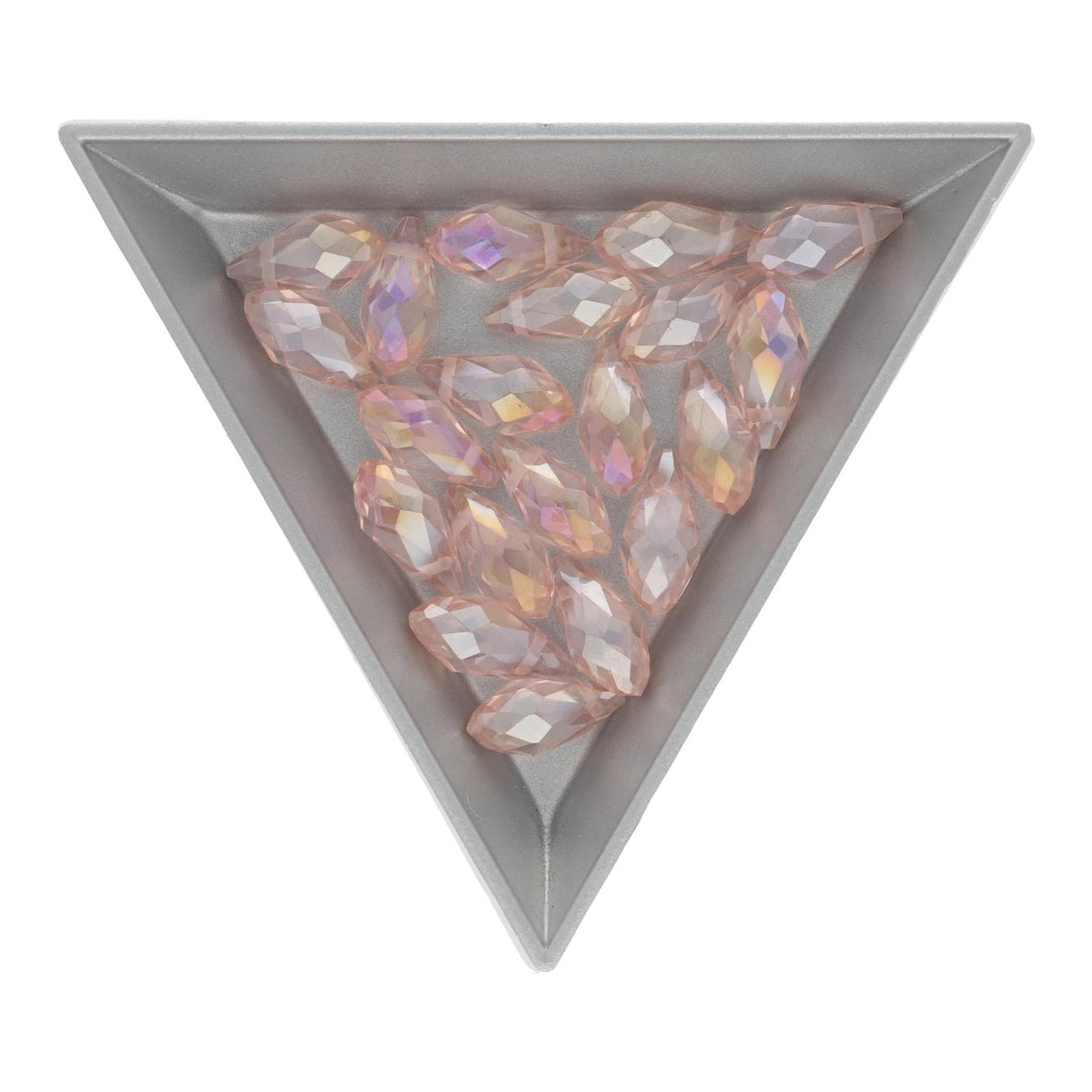 Briolettes Glasperlen mit seitlichem Loch 13x6 mm - Peach Puff - PerlineBeads SA