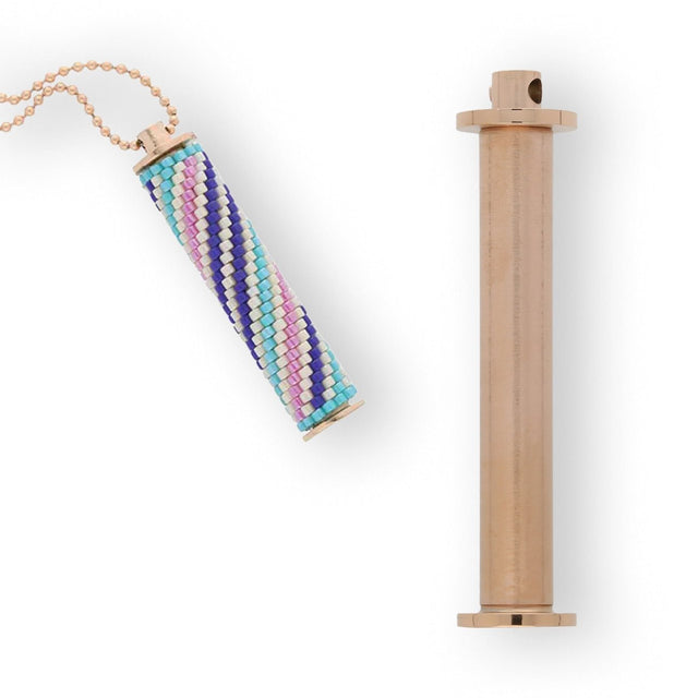 Centerline Säulenanhänger – Lang - Roségold - PerlineBeads SA