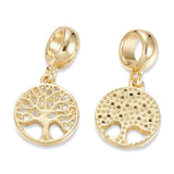 Charm-Anhänger Baum des Lebens mit Zirkonia, Farbe Gold - PerlineBeads SA