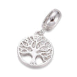 Charm-Anhänger Baum des Lebens mit Zirkonia, Farbe Platin - PerlineBeads SA