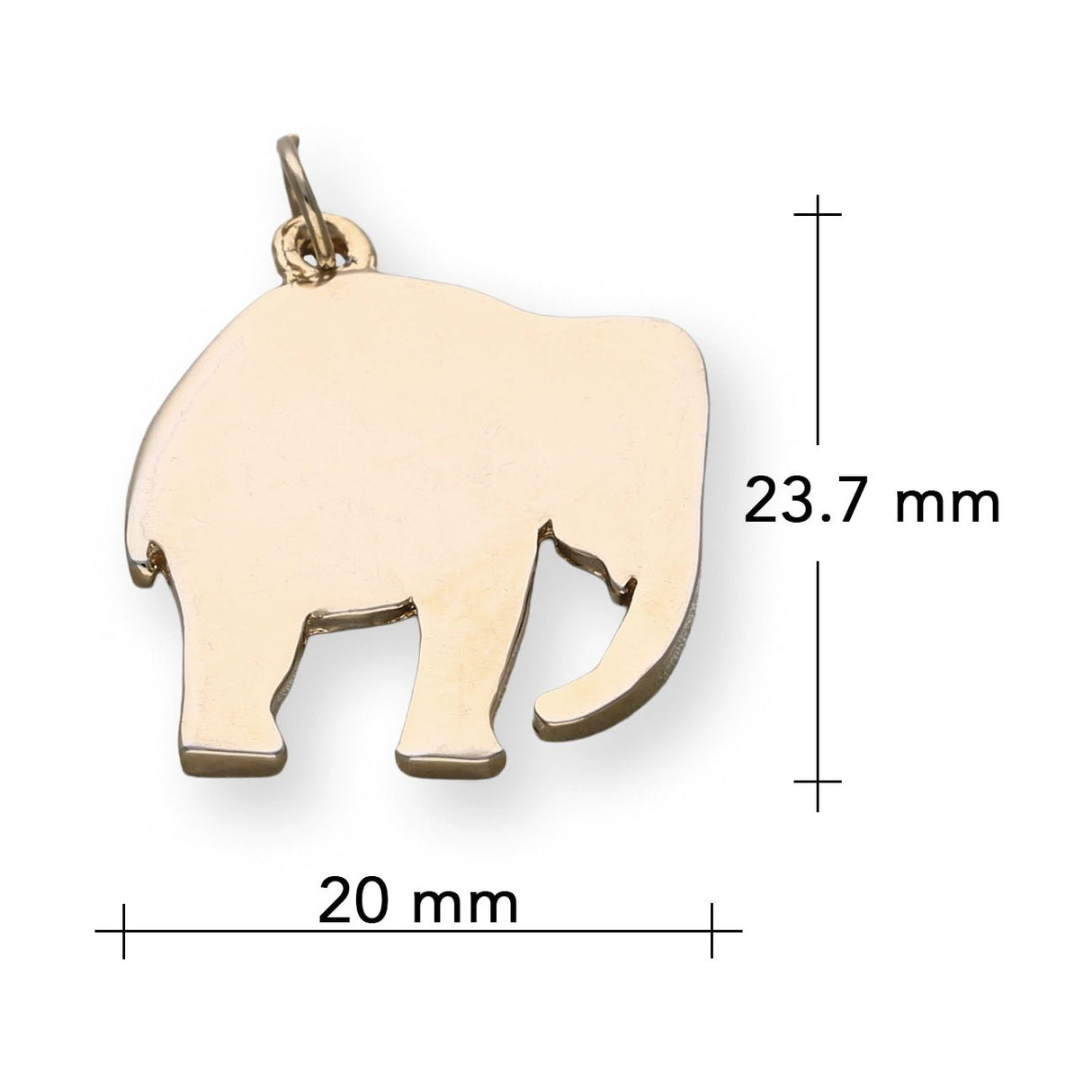 Charm / Anhänger “Elefant” - Edelstahl Farbe Gold - PerlineBeads SA
