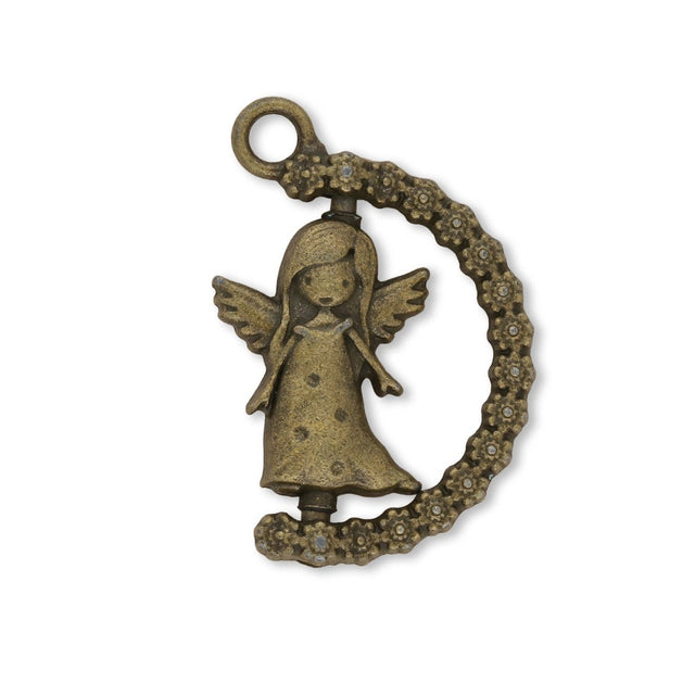 Charm - Anhänger Engel drehbar - PerlineBeads SA