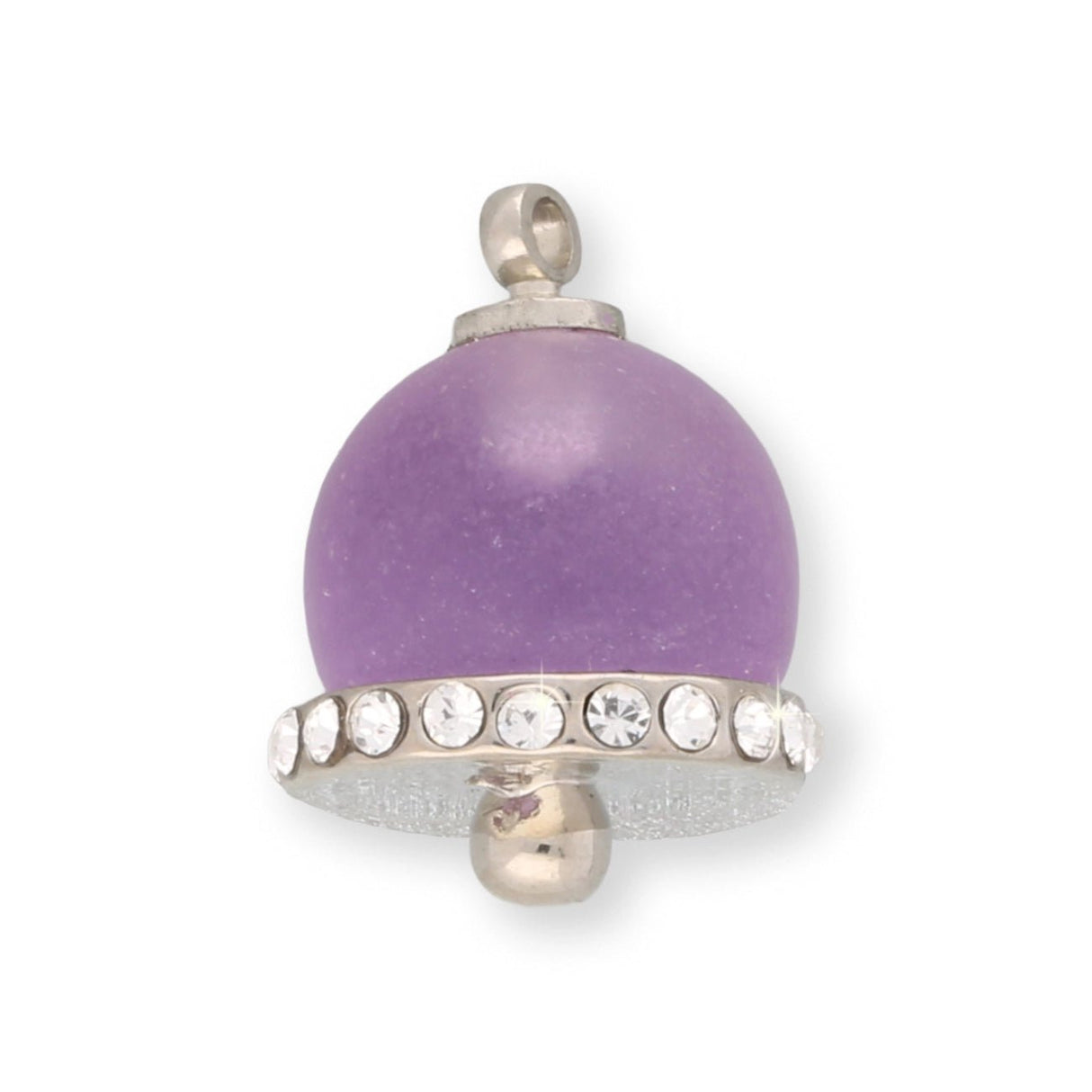 Charm / Anhänger “Glöcken” - Farbe Violett/Silber - PerlineBeads SA