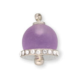 Charm / Anhänger “Glöcken” - Farbe Violett/Silber - PerlineBeads SA
