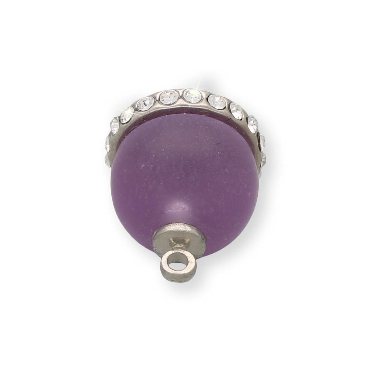 Charm / Anhänger “Glöcken” - Farbe Violett/Silber - PerlineBeads SA