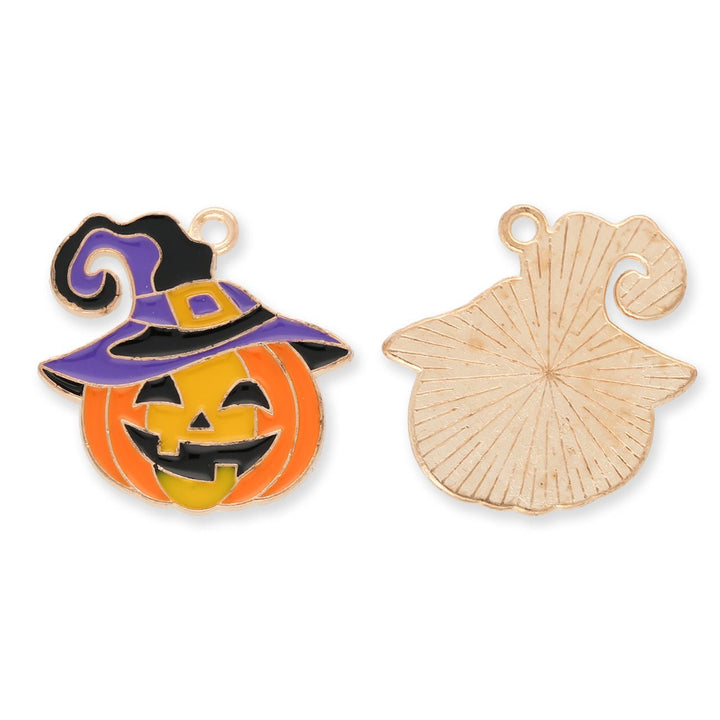 Charm / Anhänger Halloween “Kürbis mit Hut” - PerlineBeads