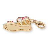 Charm / Anhänger “Keilsandal” - Farbe Gold/Bordeaux - PerlineBeads SA