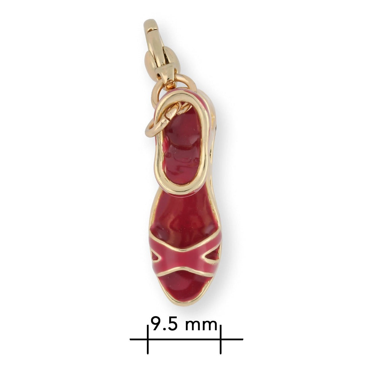 Charm / Anhänger “Keilsandal” - Farbe Gold/Bordeaux - PerlineBeads SA