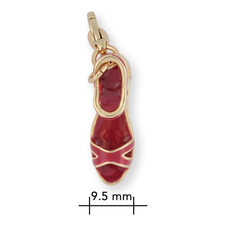 Charm / Anhänger “Keilsandal” - Farbe Gold/Bordeaux - PerlineBeads SA