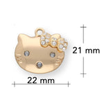 Charm / Anhänger “Kitty” - Farbe Gold - PerlineBeads SA