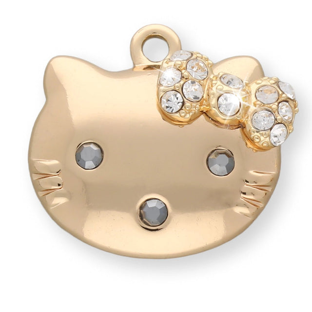 Charm / Anhänger “Kitty” - Farbe Gold - PerlineBeads SA