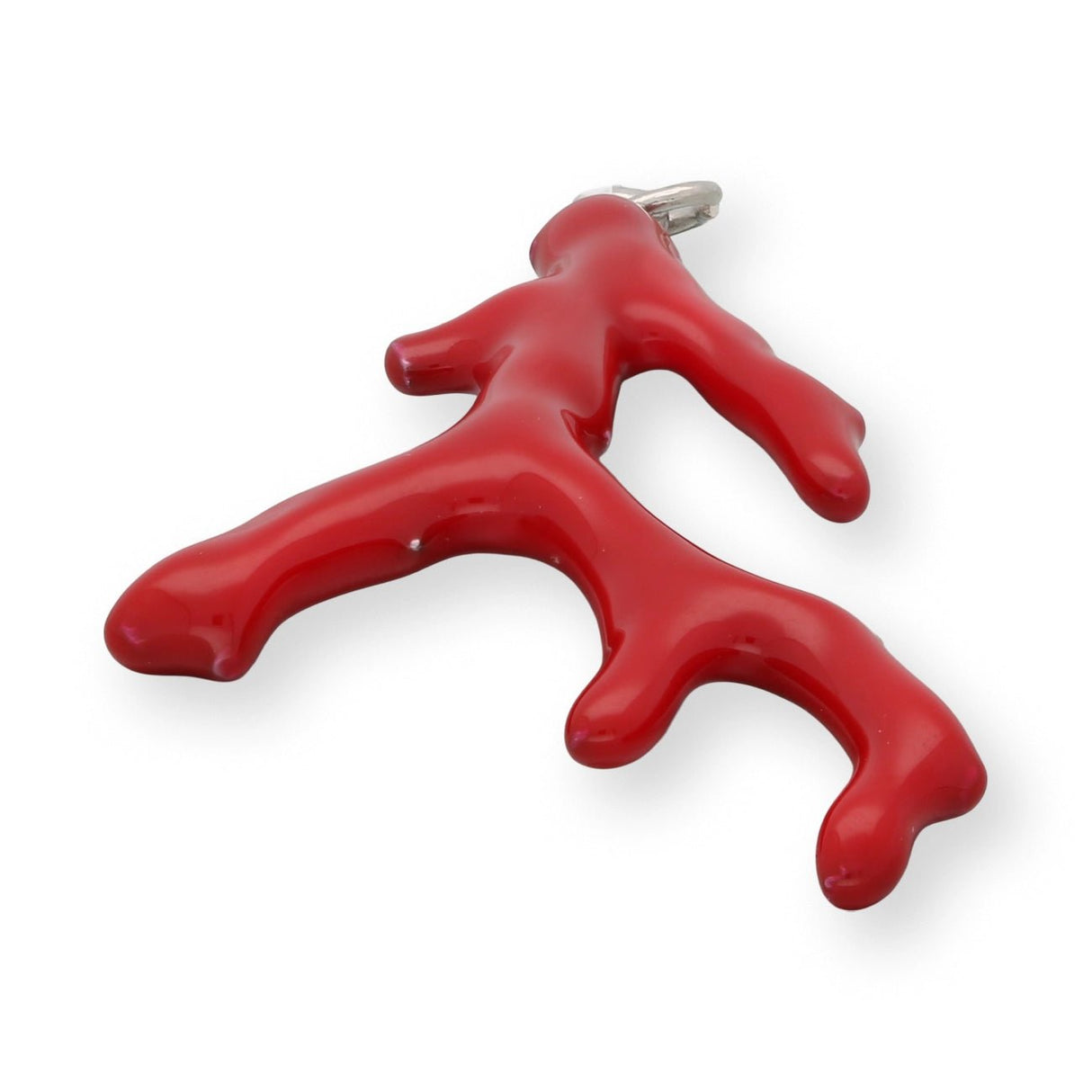 Charm / Anhänger “Koralle” - Farbe Rot/Silber - PerlineBeads SA