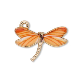 Charm - Anhänger Libelle - Orange - PerlineBeads SA