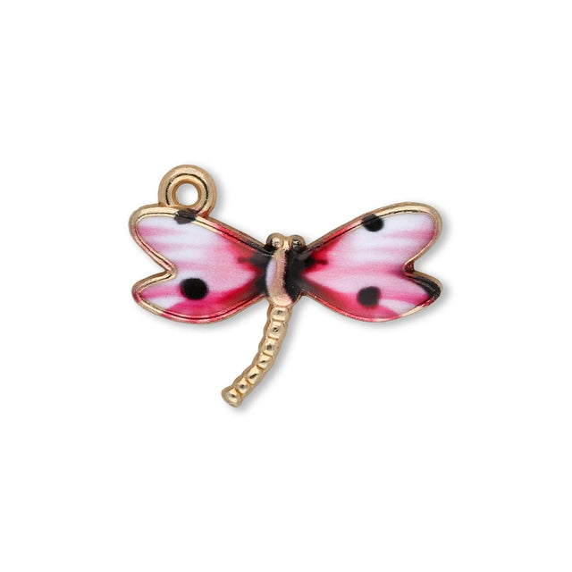 Charm - Anhänger Libelle - Pink - PerlineBeads SA