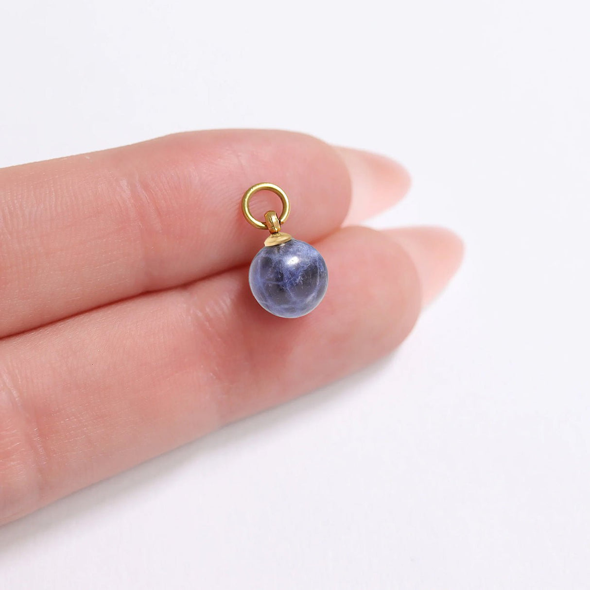 Charm - Anhänger mit Perle aus Sodalith - 8 mm - PerlineBeads SA