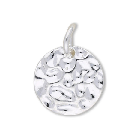 Charm - Anhänger Rund (gehämmert) - PerlineBeads SA