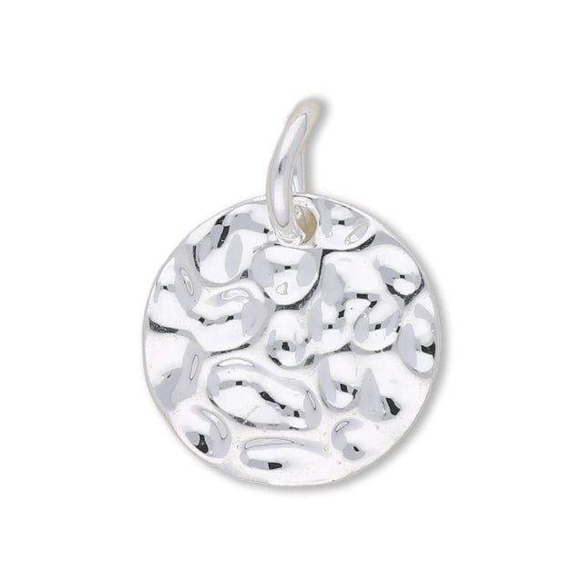 Charm - Anhänger Rund (gehämmert) - PerlineBeads SA