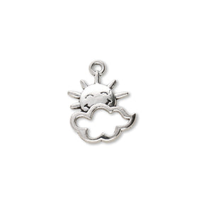 Charm - Anhänger Sonne mit Wolke - PerlineBeads SA