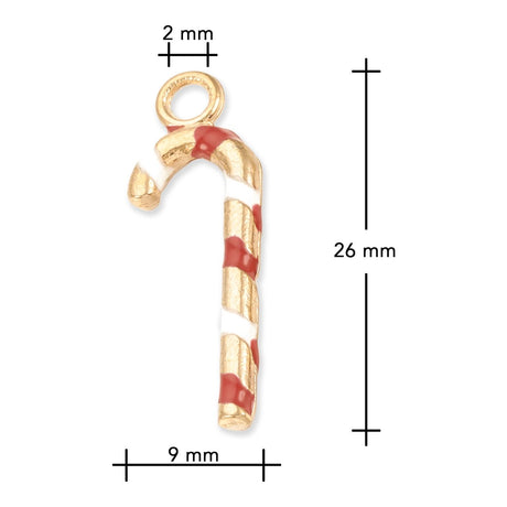 Charm / Anhänger Weihnachten “Candy Cane” - PerlineBeads SA