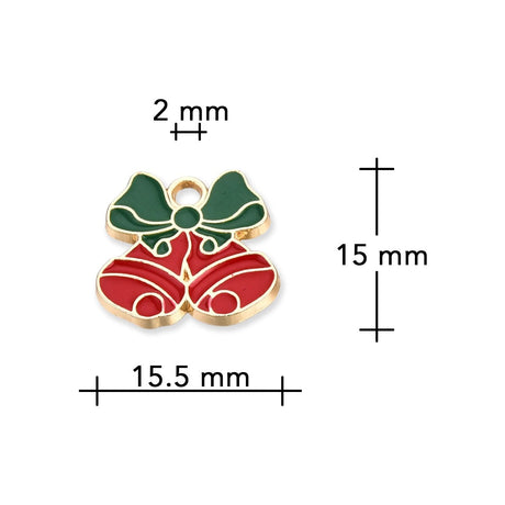 Charm / Anhänger „Weihnachtsglocken“ - PerlineBeads SA
